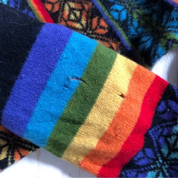 Rainbow Pattern Wool Sweater - Picture 6 of 15